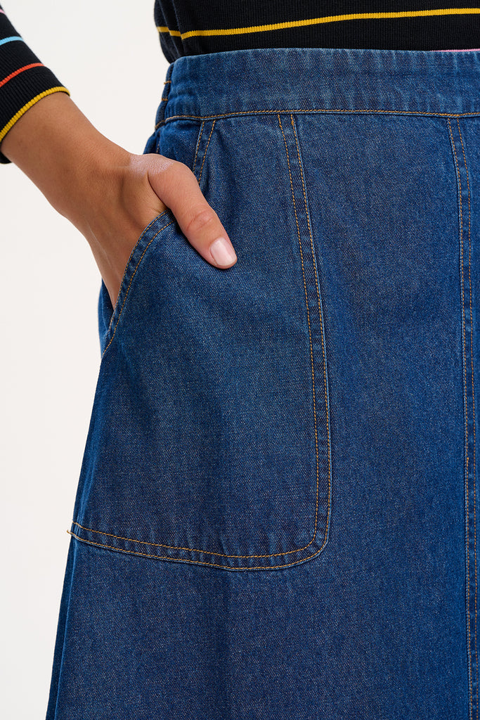 Joanna Denim Midi Skirt