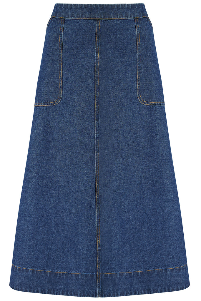 Joanna Denim Midi Skirt