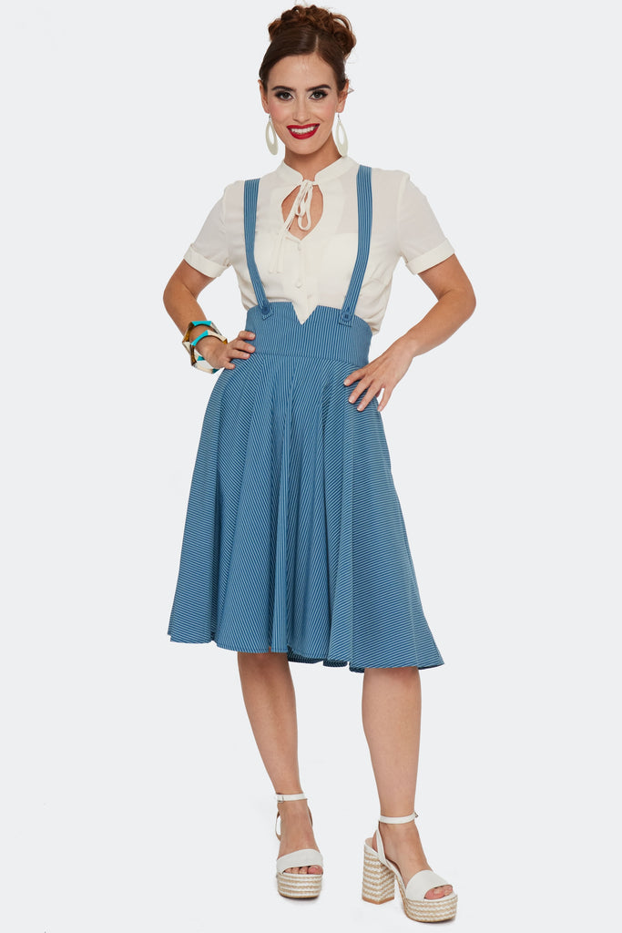 Pinstripe Supsender Skirt