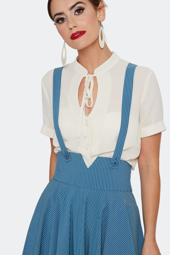 Pinstripe Supsender Skirt