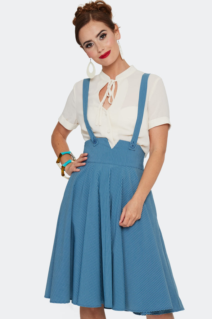Pinstripe Supsender Skirt