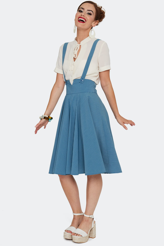 Pinstripe Supsender Skirt