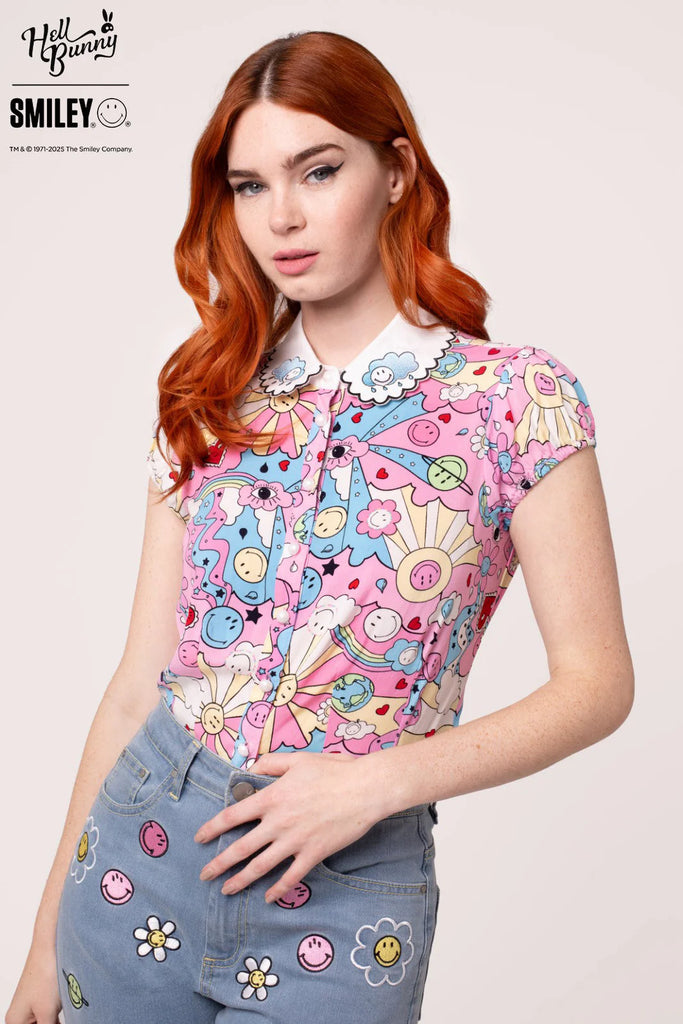 Hearts And Rainbows Loulou Blouse