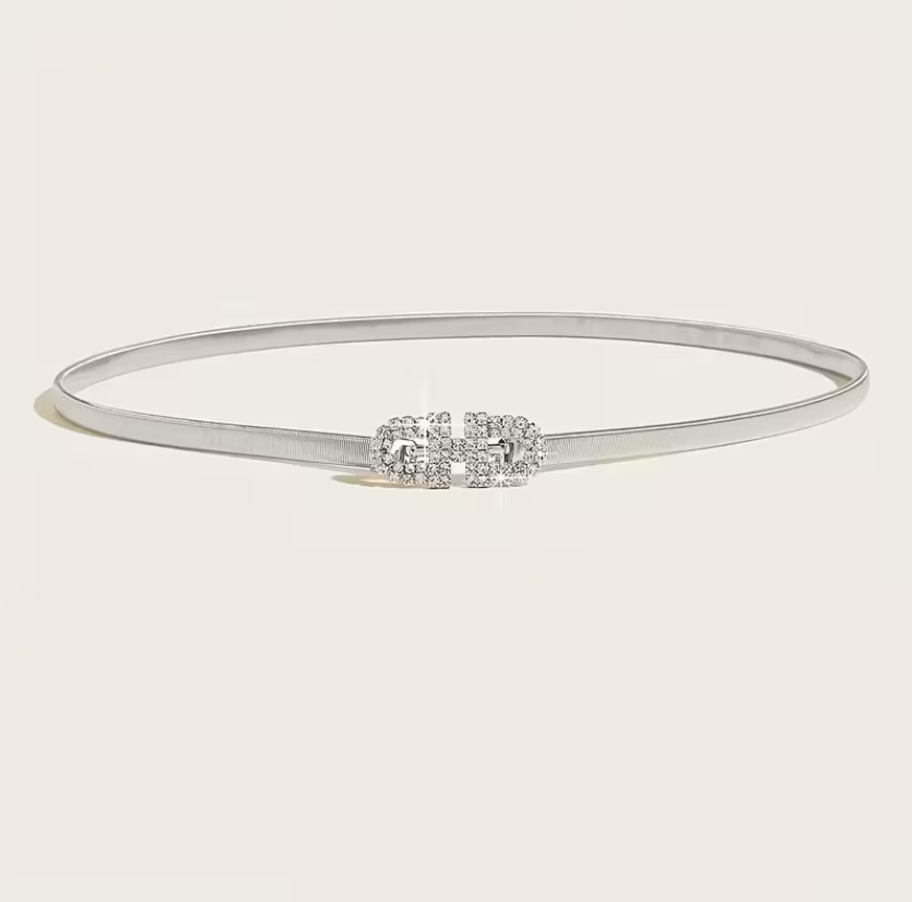 Metal Stretch Belt: Silver Dazzle