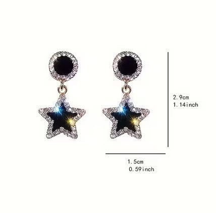 Dark Star Drop Earrings