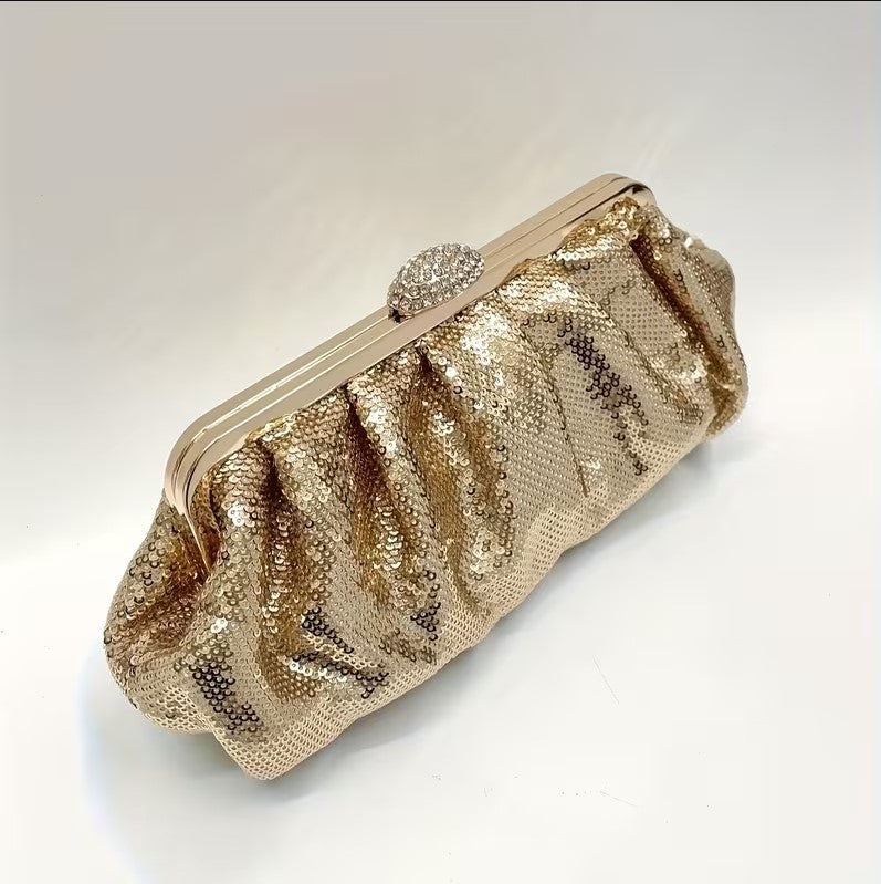 Silver Sequin Clutch