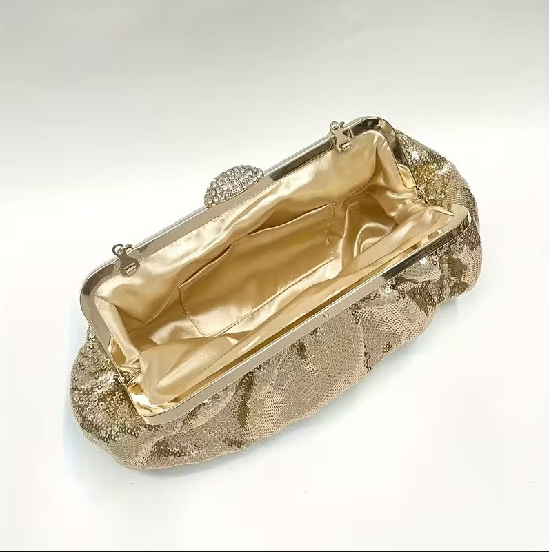 Silver Sequin Clutch