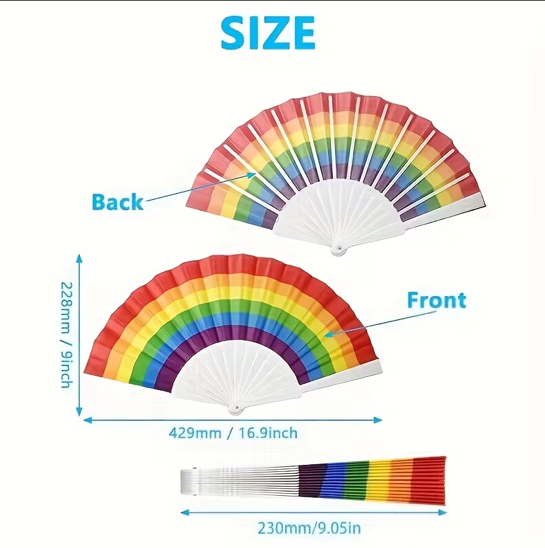 Rainbow Fan Black Base