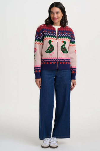 Lucky Ducks Knitted Bomber Jacket