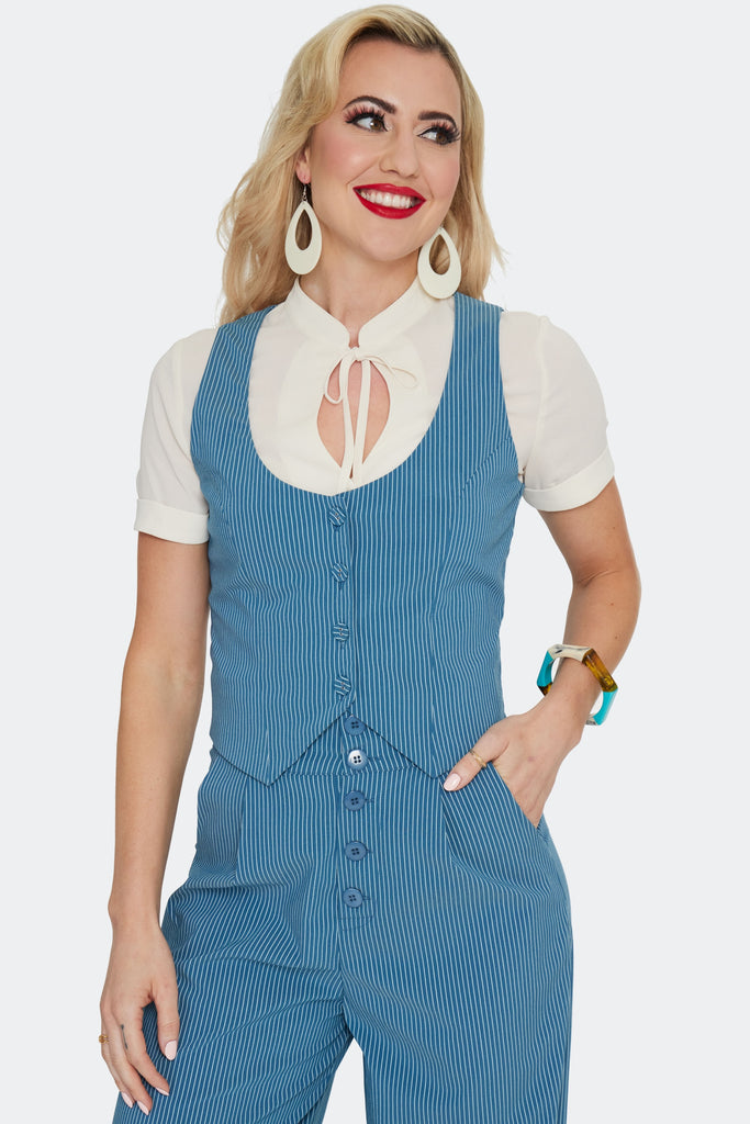 Pinstripe Vest