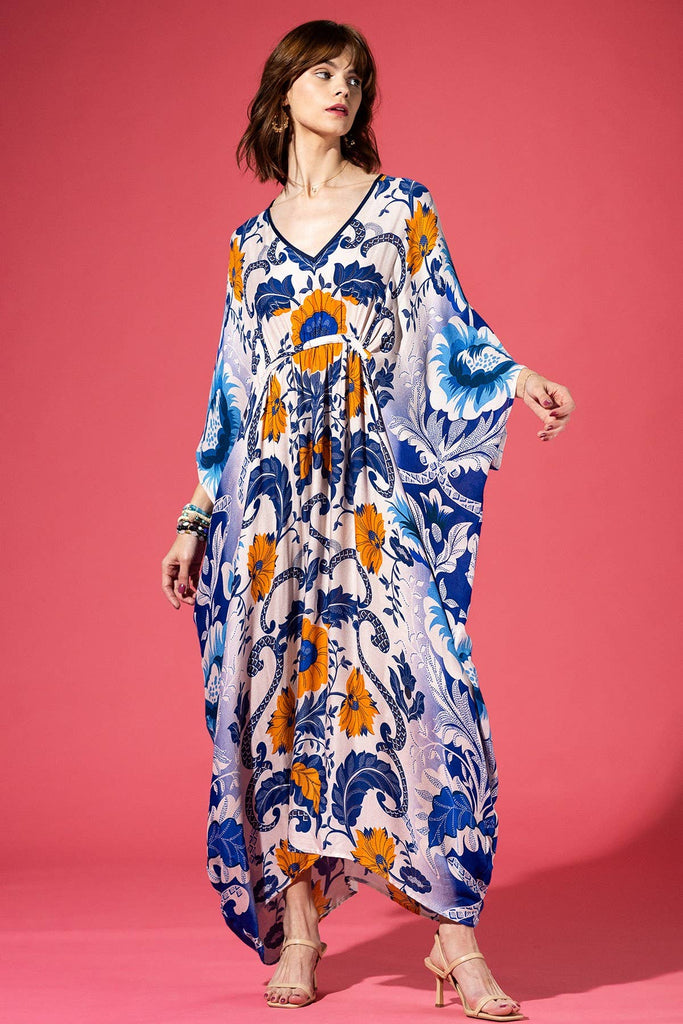 Zinnia Floral Kaftan Dress
