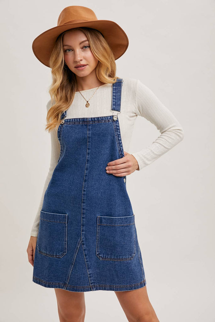 Denim Overall Mini Dress