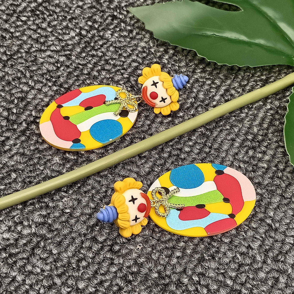 Art Clown Dangle Earrings
