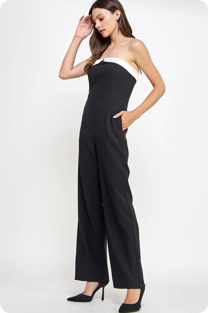 Tailored Tuxedo Jumpsuit