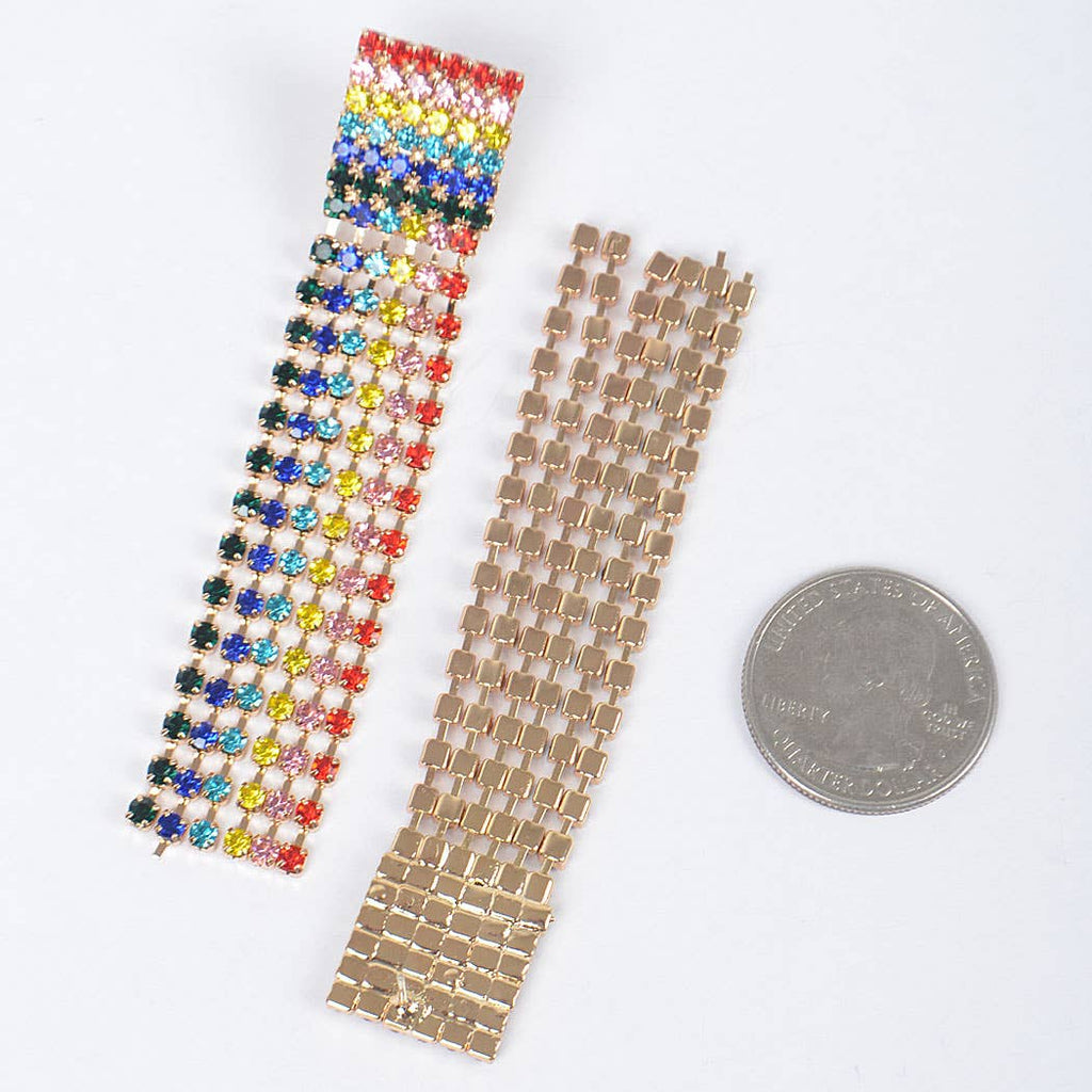 Rainbow Rhinestones Drop Earrings