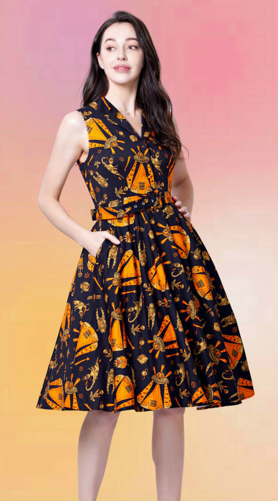 Alien Attacks Swing Dress