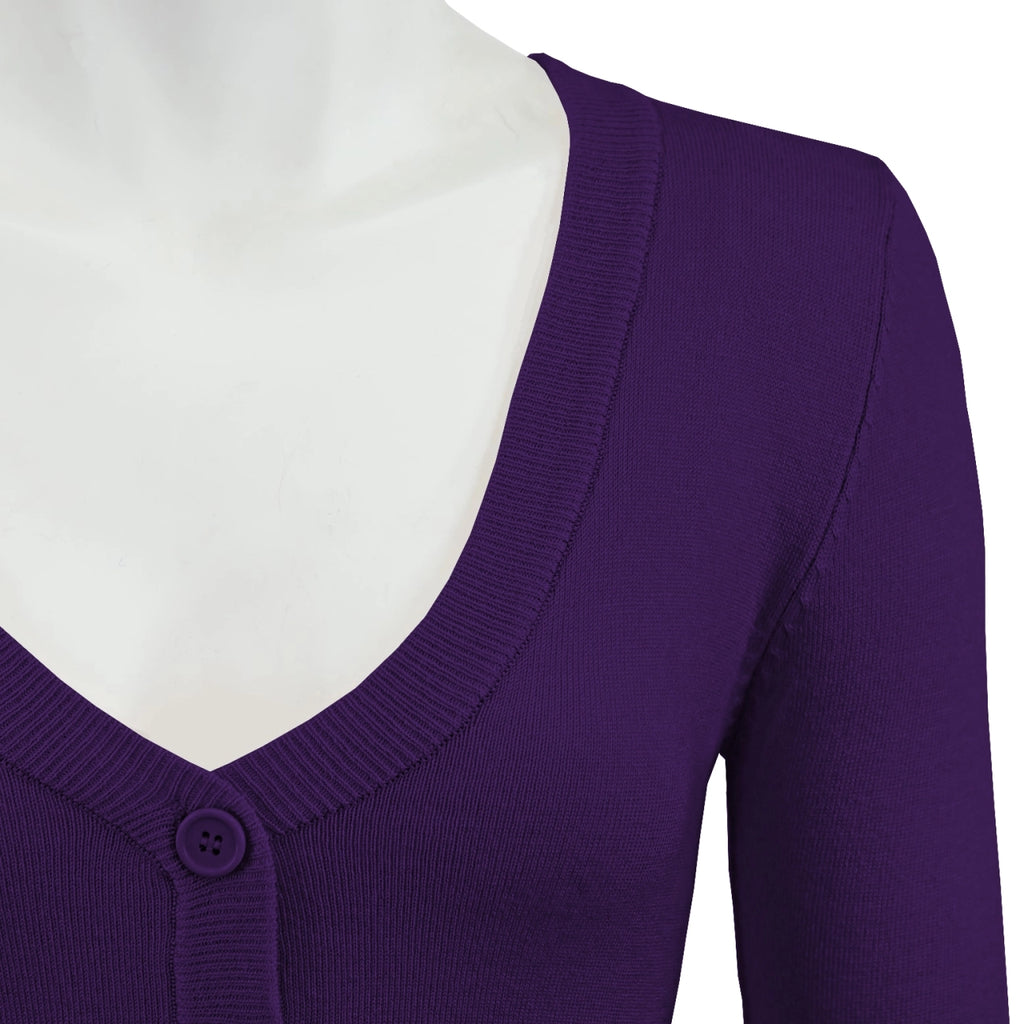 Grape Cropped Cardigan
