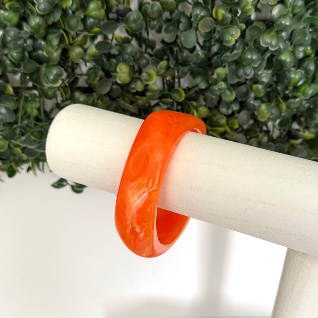 Swirl Acrylic Bangle: Tangerine