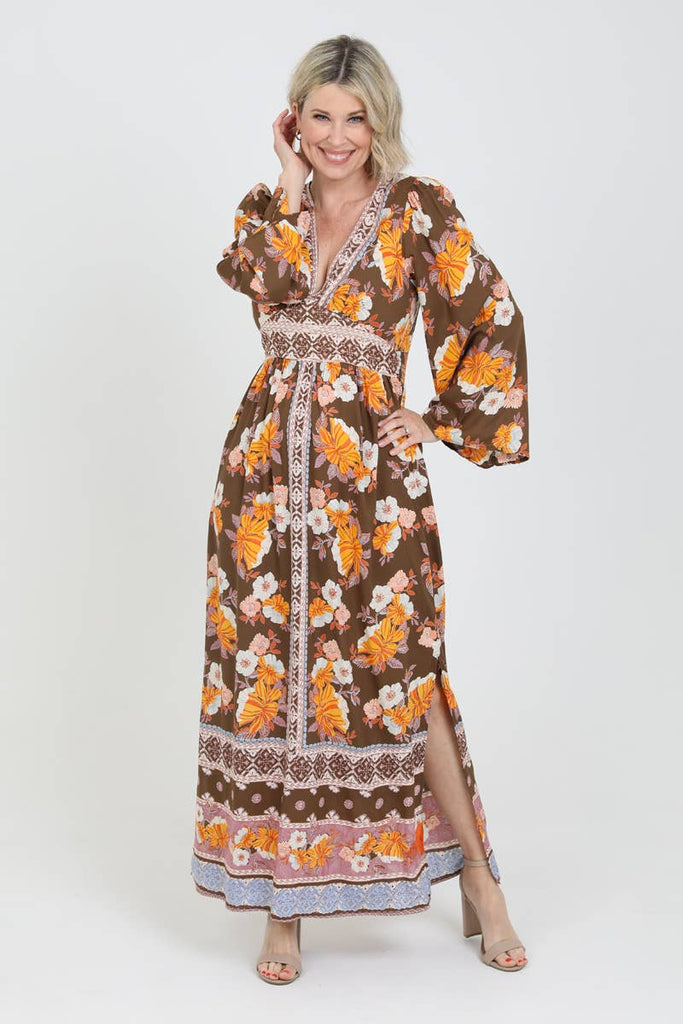 Retro Romp Boho Maxi Dress