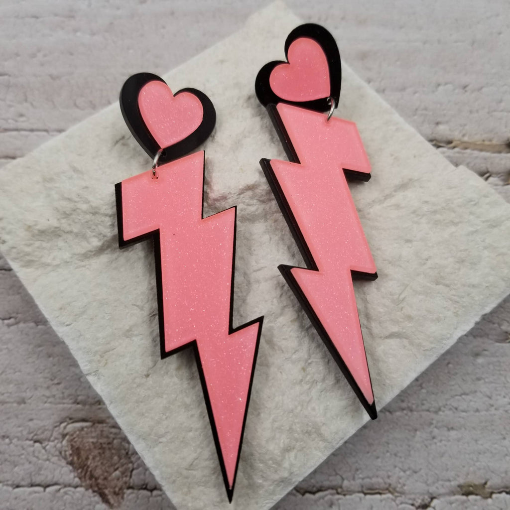Hit My Heart Lightning Earrings