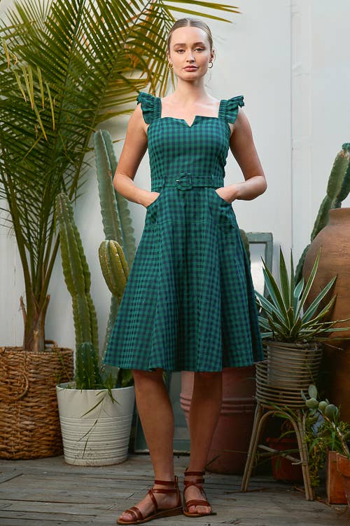 Emerald City Gingham Dress