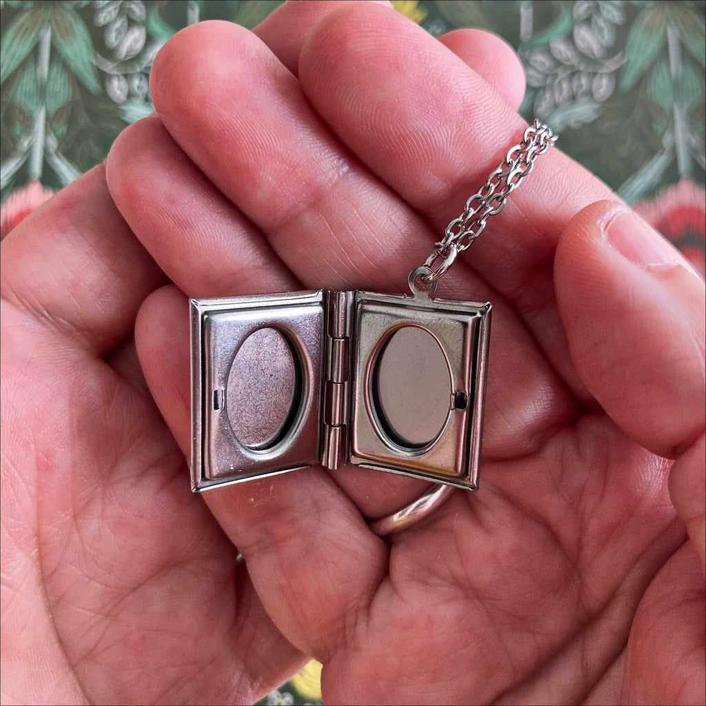 Book Locket Necklace - 1984: Stainless Steel