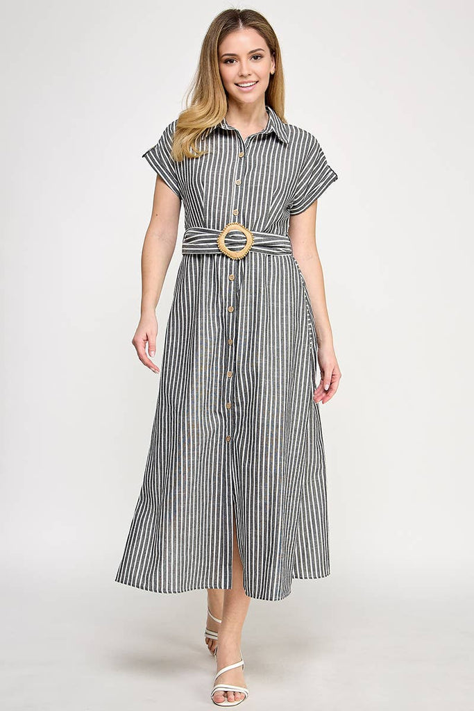 Seaside Stripes Maxi Dress