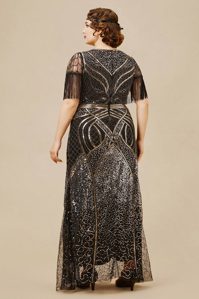 Mermaid Hem Beaded Maxi Dress