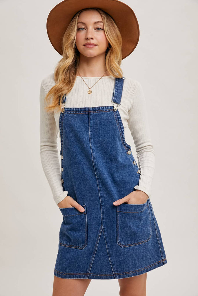 Denim Overall Mini Dress