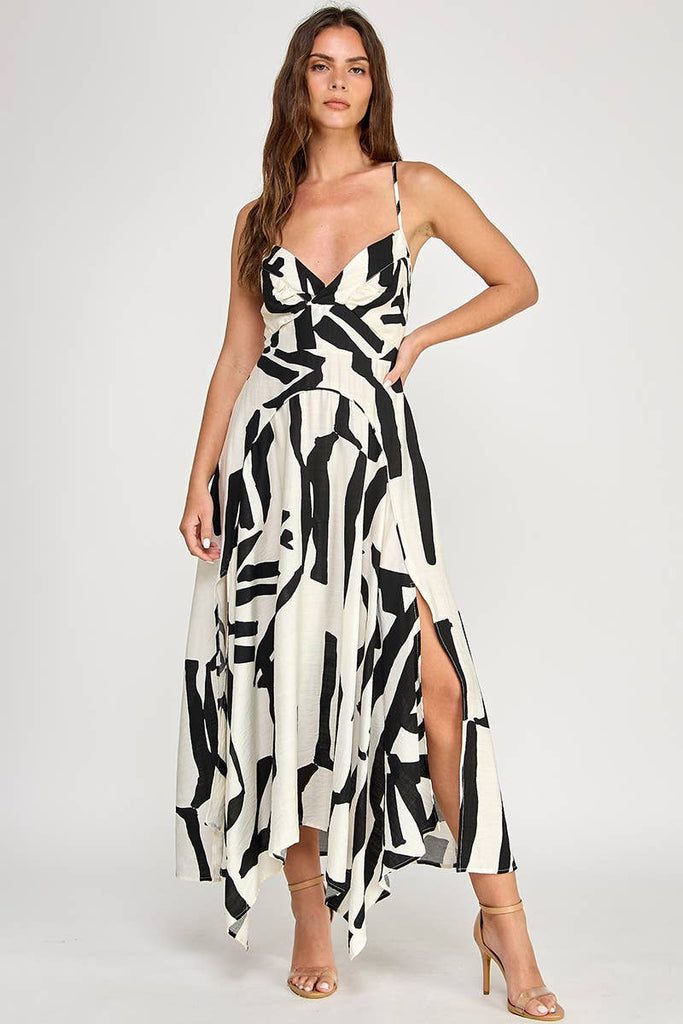 Abstract Attraction Maxi Dress
