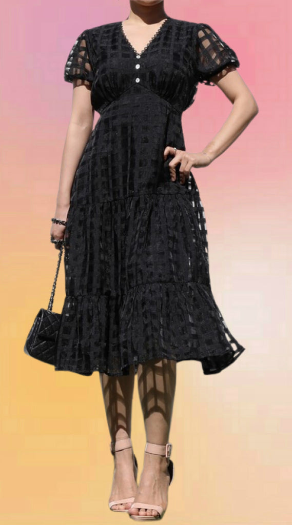 Black Lattice Dress