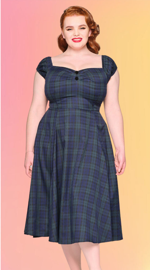 Dolores Black Watch Dress