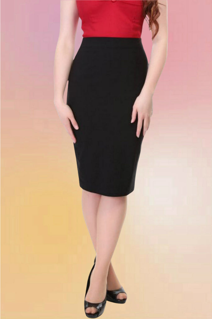 Stretchy Black Pencil Skirt