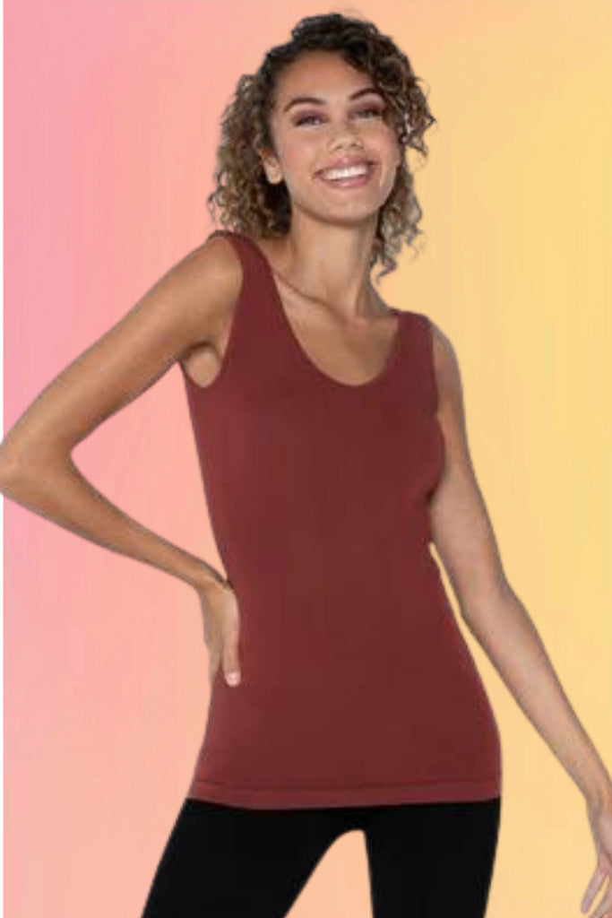 Bamboo Reversible Tank Top: Brandy