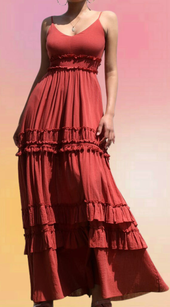 Beautifu Brick Maxi Dress