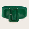 Wide Patent Buckle Belt: Black