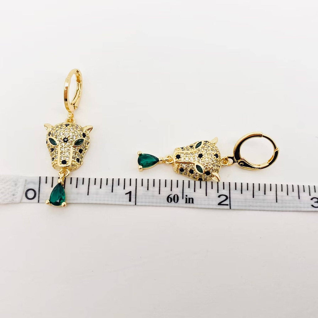 Exquistie Leopard Head Earrings