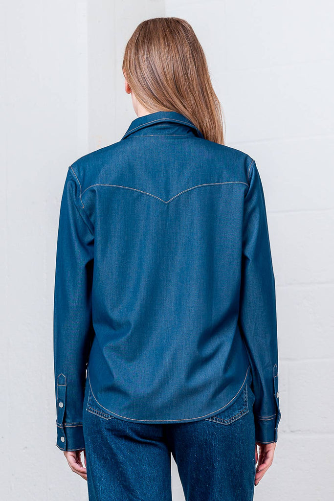 Western Embroidered Denim Shirt