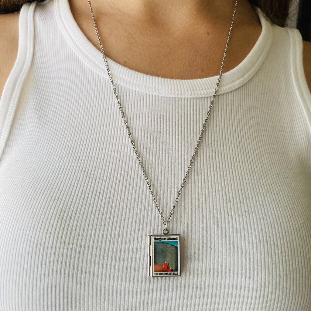Book Locket Necklace - The Handmaid's Tale : Stainless Steel