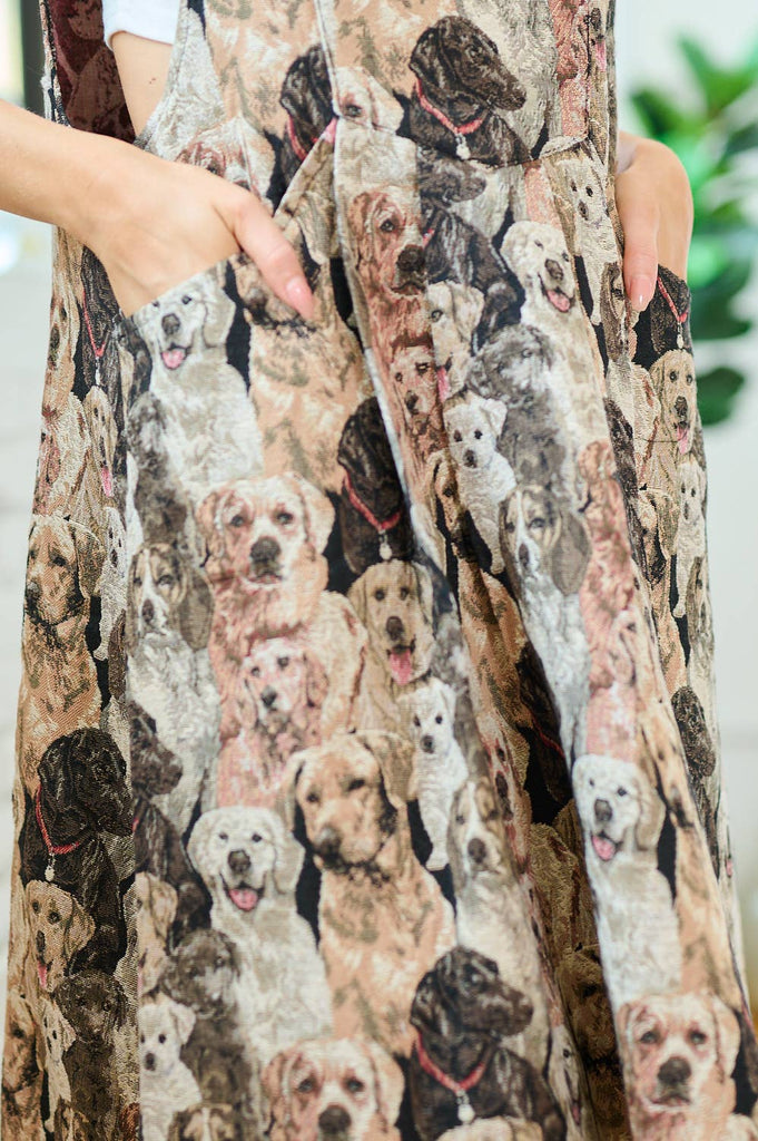Dog Tapestry Pinafore Dress
