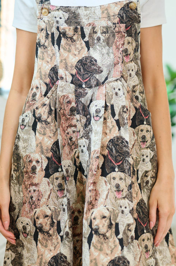 Dog Tapestry Pinafore Dress