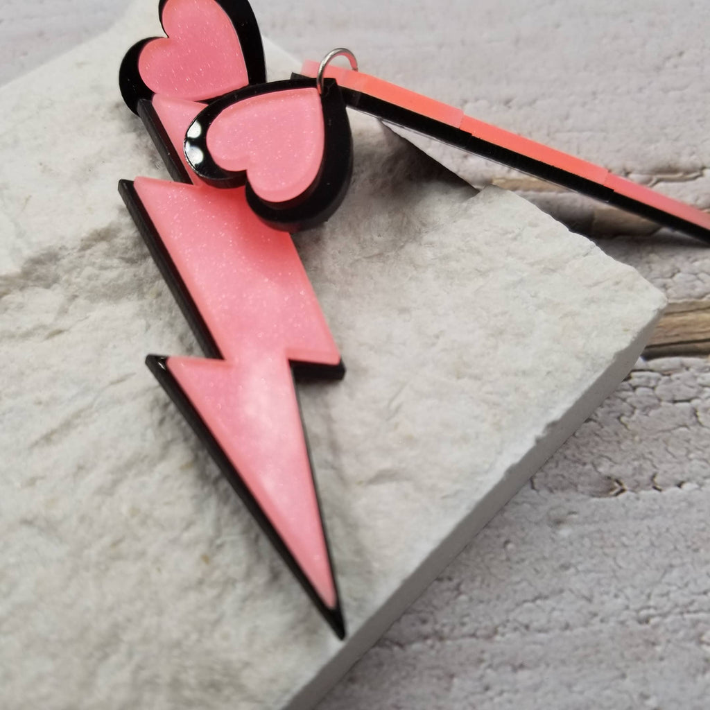 Hit My Heart Lightning Earrings