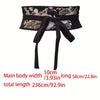 Crane Embroidered Obi Belt