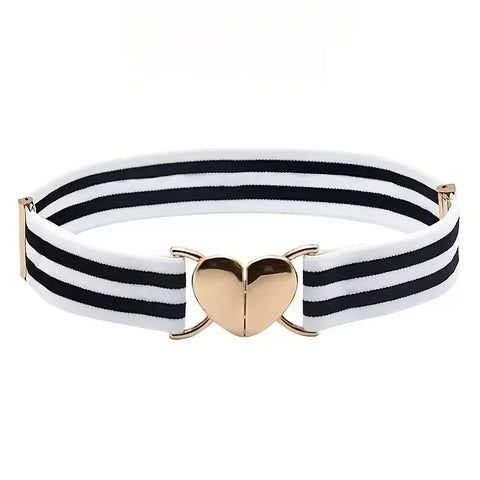 Wide Patent Buckle Belt: Black