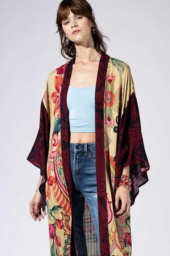Firekiss Dahlia Paisley Kimono
