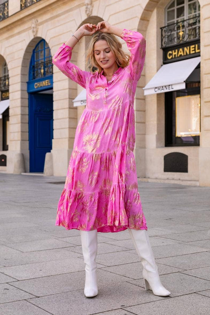 Gilded Peonie Flowy Dress