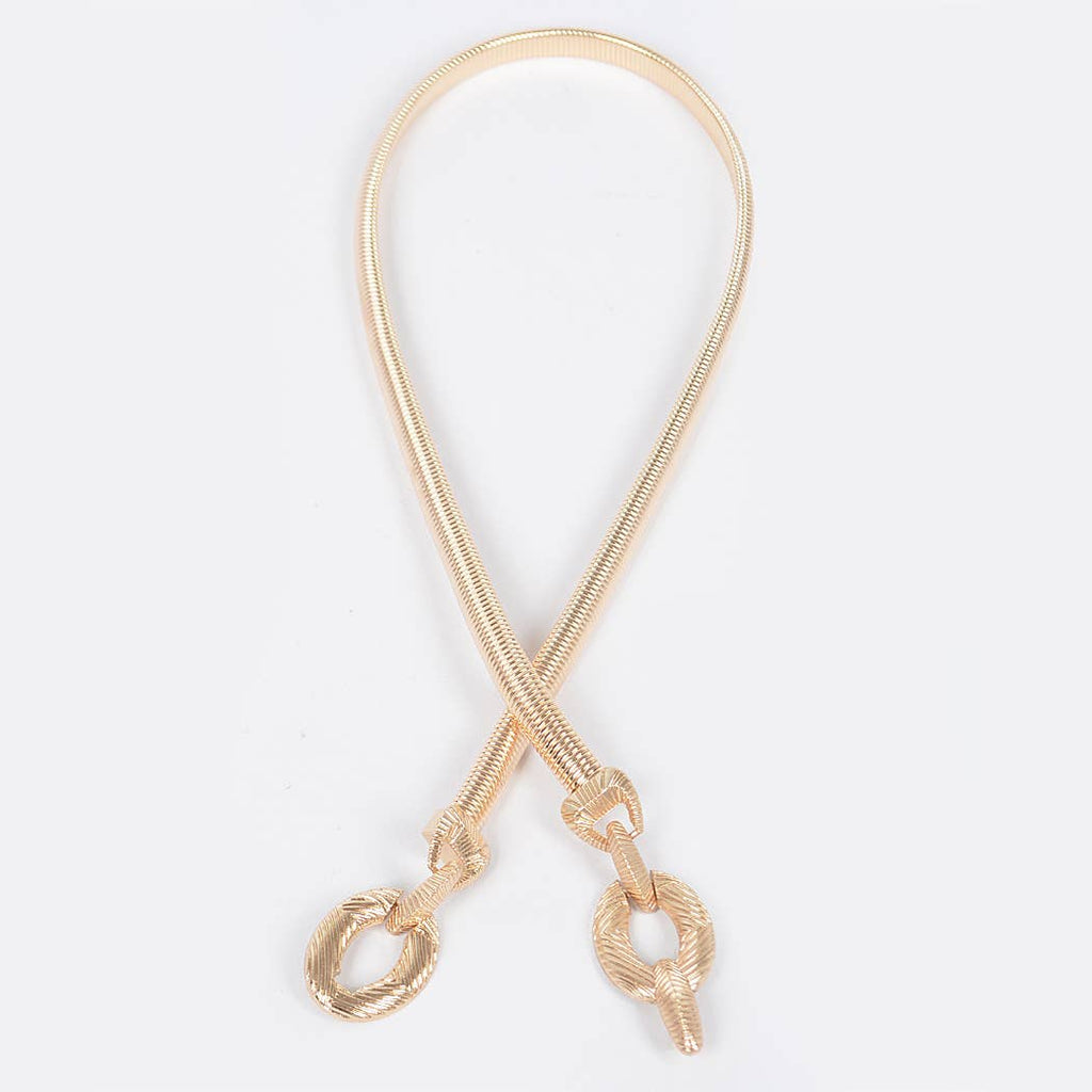 Metal Stretch Belt: Silver Rings