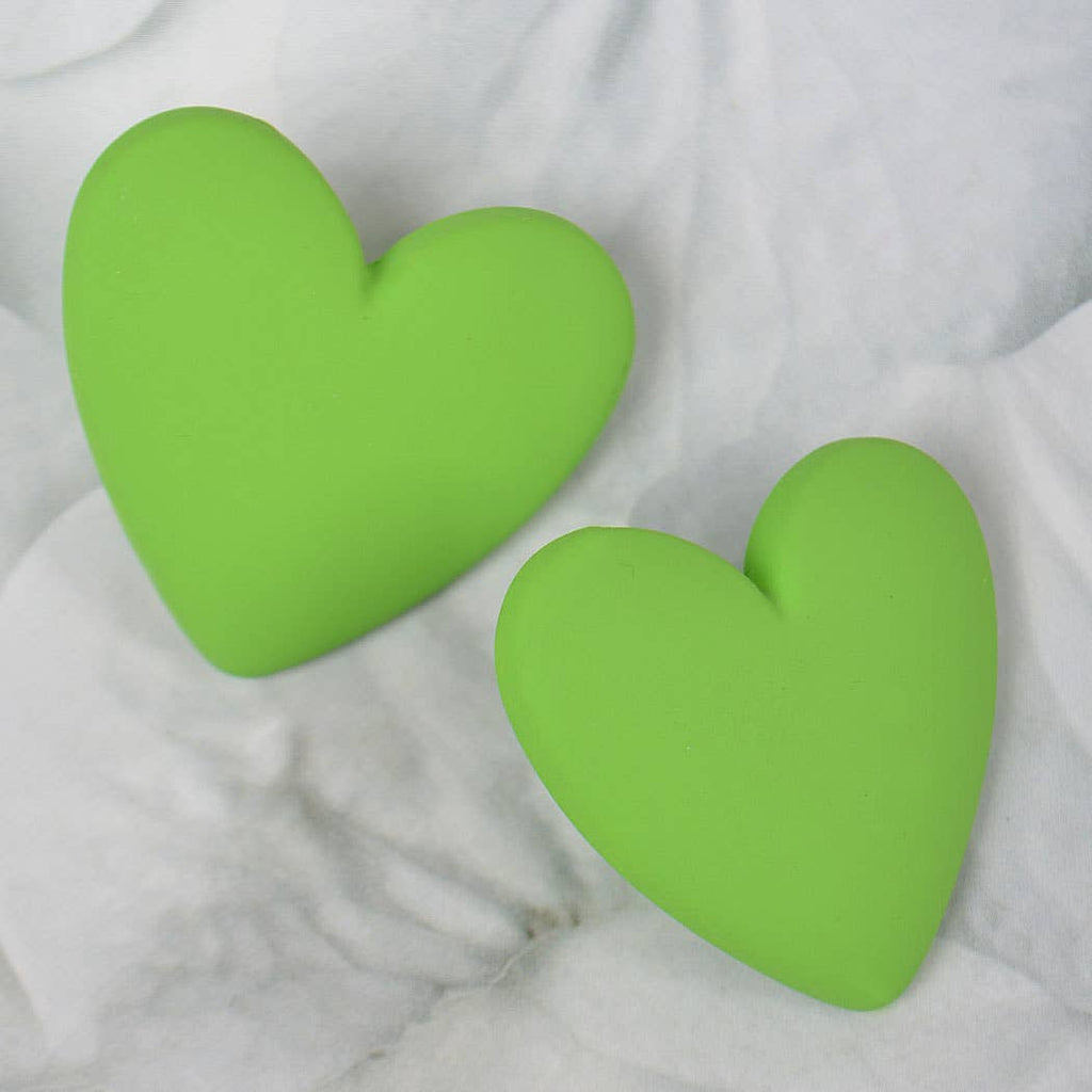 Heart Stud Earring: Yellow
