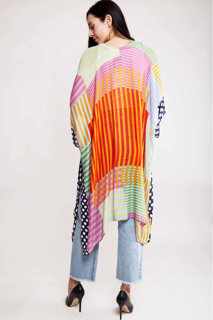 Rainbow Patchwork Kimono