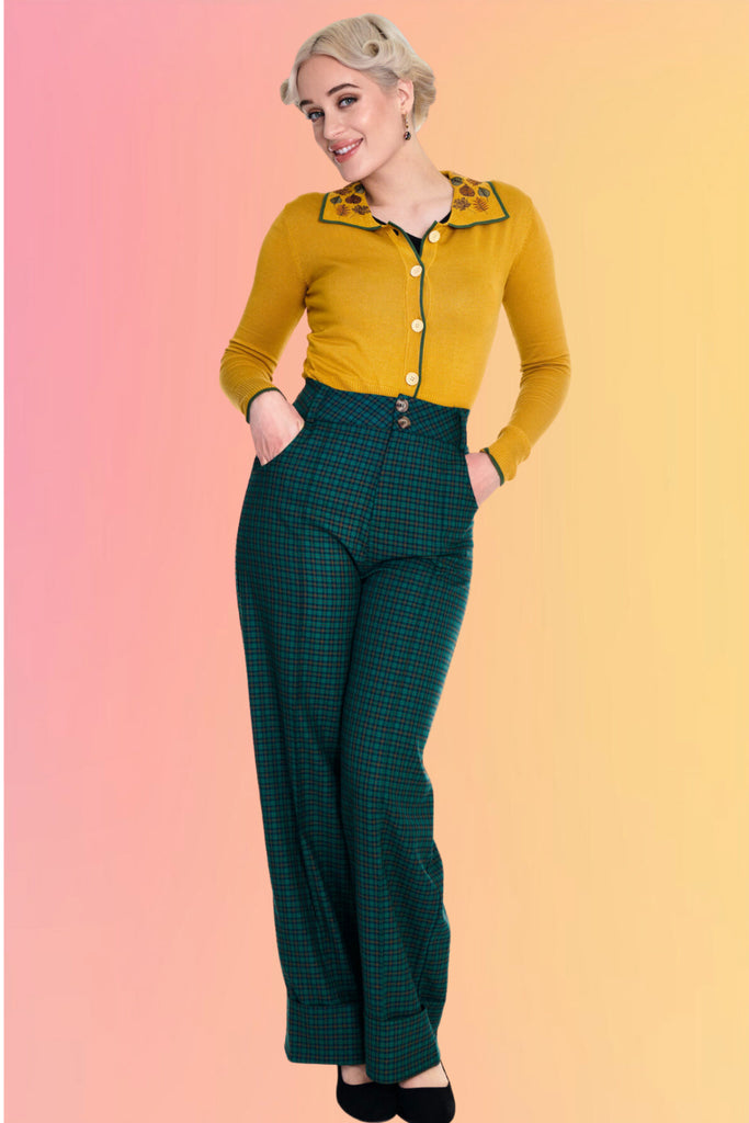 Checked Out Vintage Cut Pants